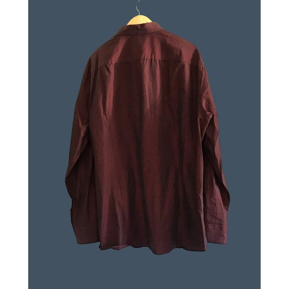 KENNETH COLE REACTION-MENS RED BUTTON-DOWN LONG SLEEVE 100% COTTON SIZE XX-LARGE - Picture 2 of 7